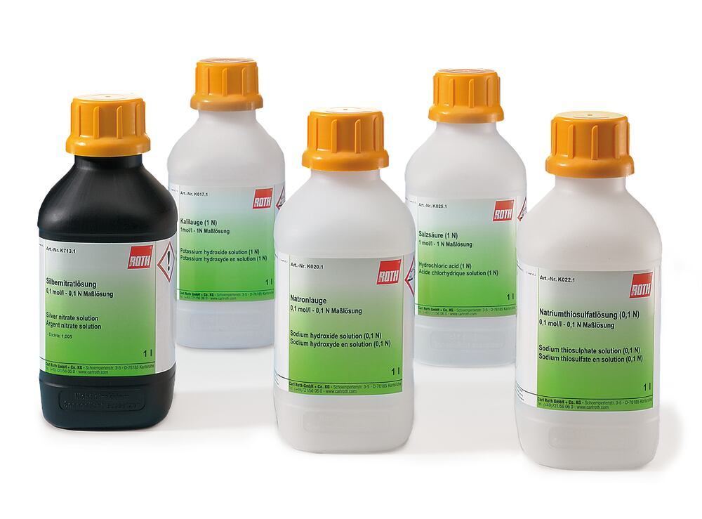 Sodium thiosulphate solution, 0,1 mol/l - 0,1 N volumetric solution, 1 l - Luminix Health