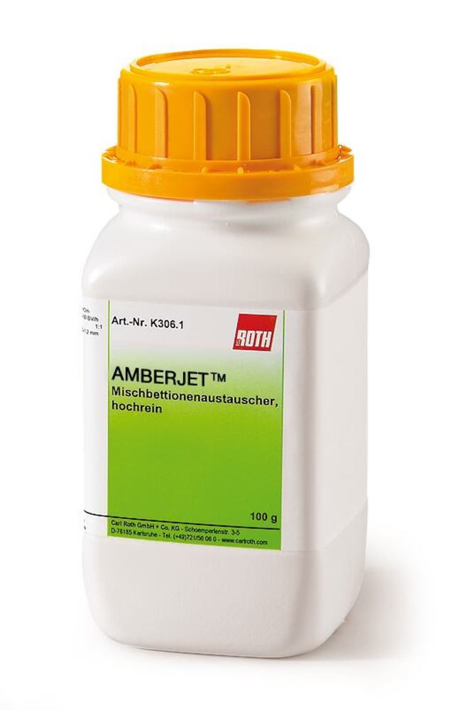 Amberjet TM, mixed bed exchanger, highly pure, 100 g, plastic - Luminix Health