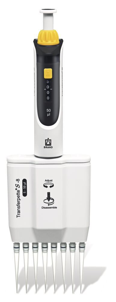 Microlitre pipette Transferpette® S, 8-channel, variable, M8-50, 5-50 µl - Luminix Health