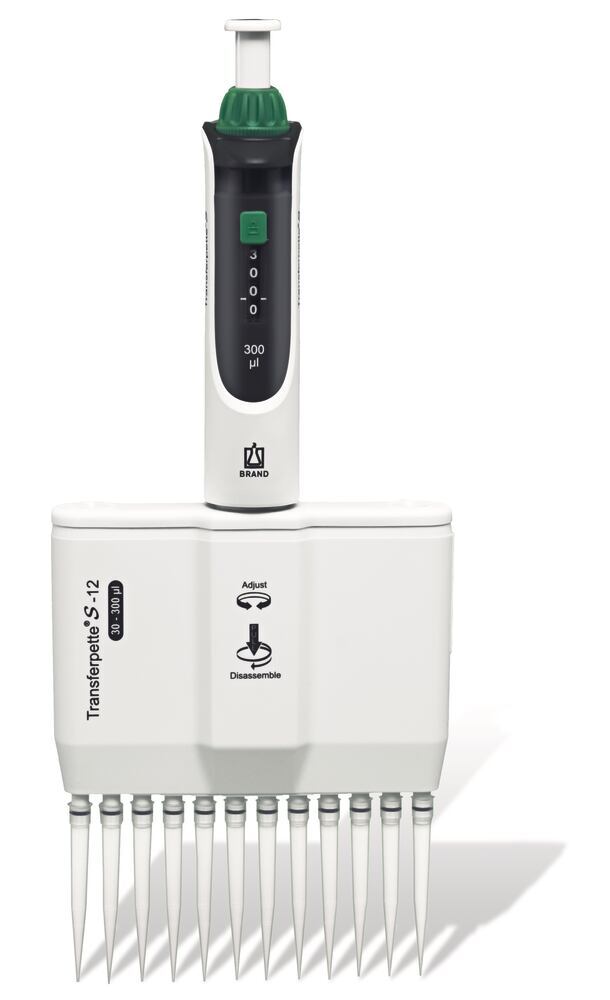 Microlitre pipette Transferpette® S, 12-channel, variable, M12-300, 30-300 µl - Luminix Health