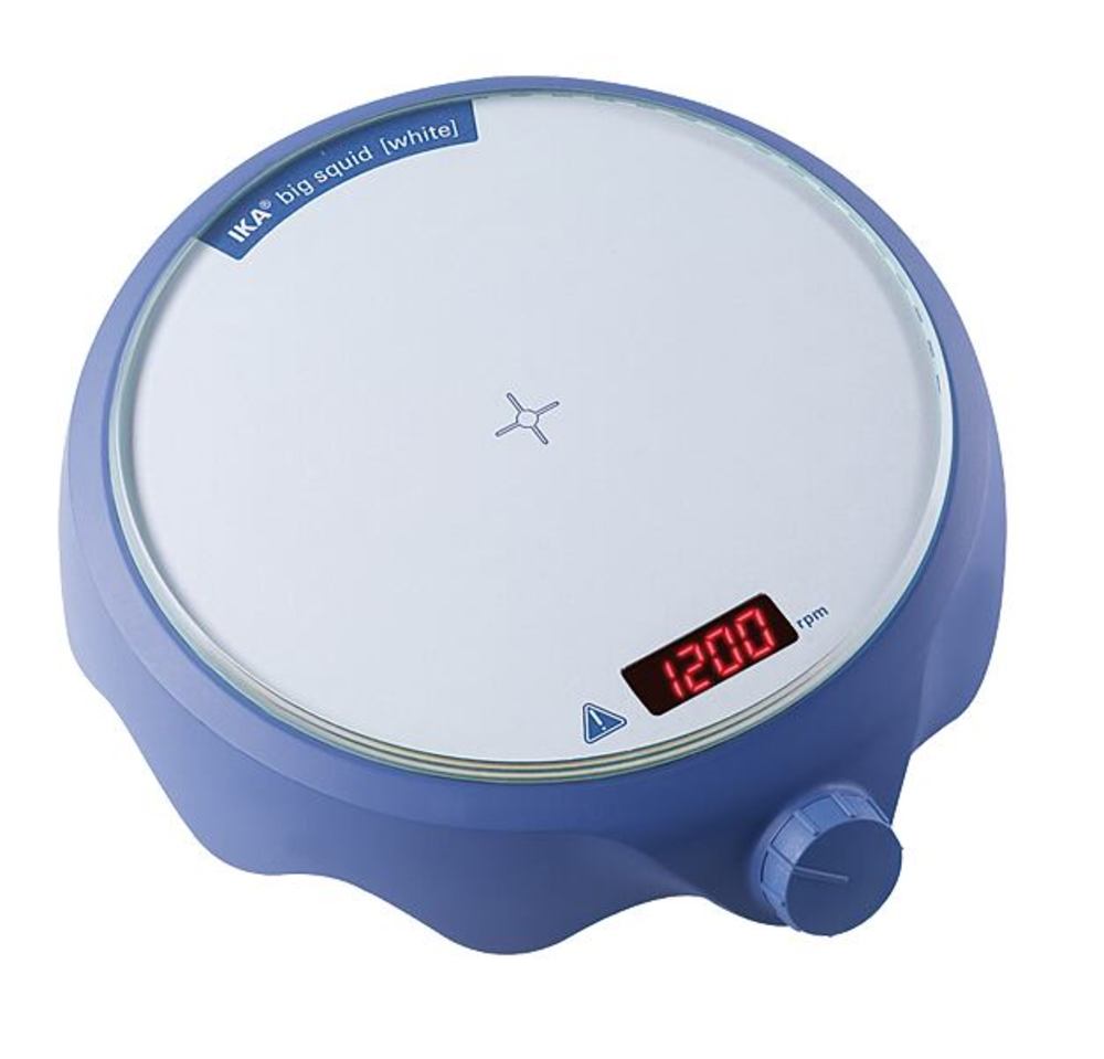 Small magnetic stirrer big squid white, 1500 ml, 0-2500/min, Ø 160mm, LED-displ. - Luminix Health