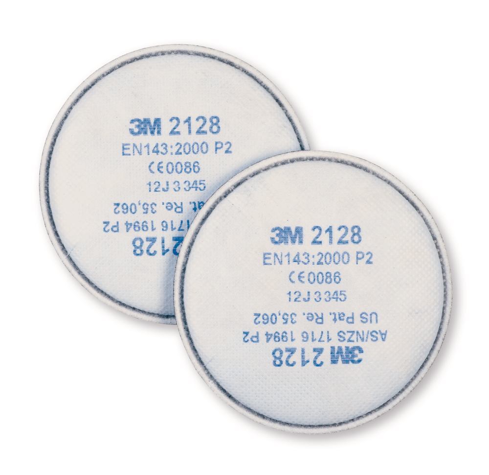 Round particulate filters, 3 M, EN 143, filter P2R, active charcoal, 20 unit(s) - Luminix Health