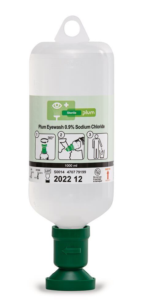 Disposable eye wash bottle, 1000 ml, for one eye, 1 unit(s) - Luminix Health