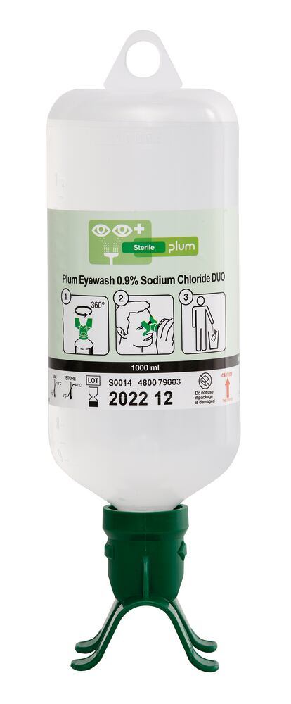 Disposable eye wash bottle, 1000 ml, for two eyes, 1 unit(s) - Luminix Health