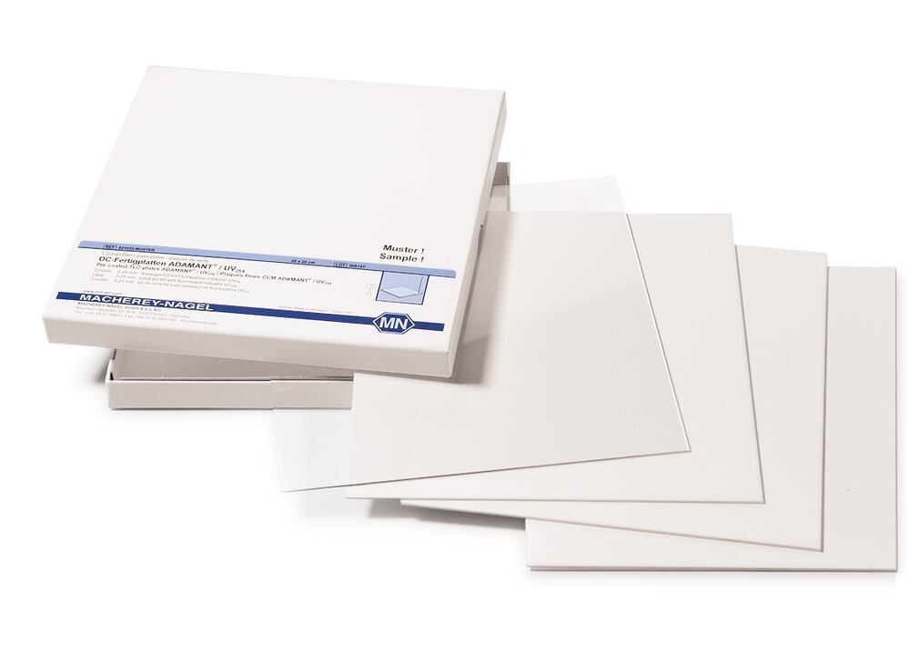 TLC-ready-to-use layers, ADAMANT UV254, 10x10cm, glass pl.,0.25mm, fluor.-indic. - Luminix Health
