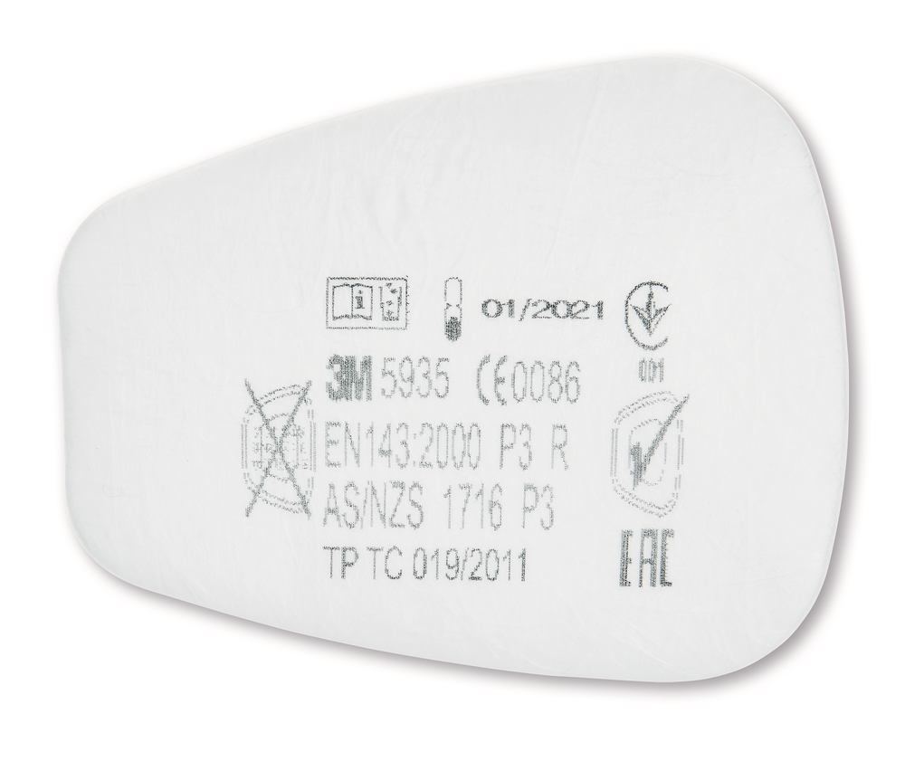 Particle pre-filter, from 3M, acc. EN 143, filter P3, 20 unit(s) - Luminix Health