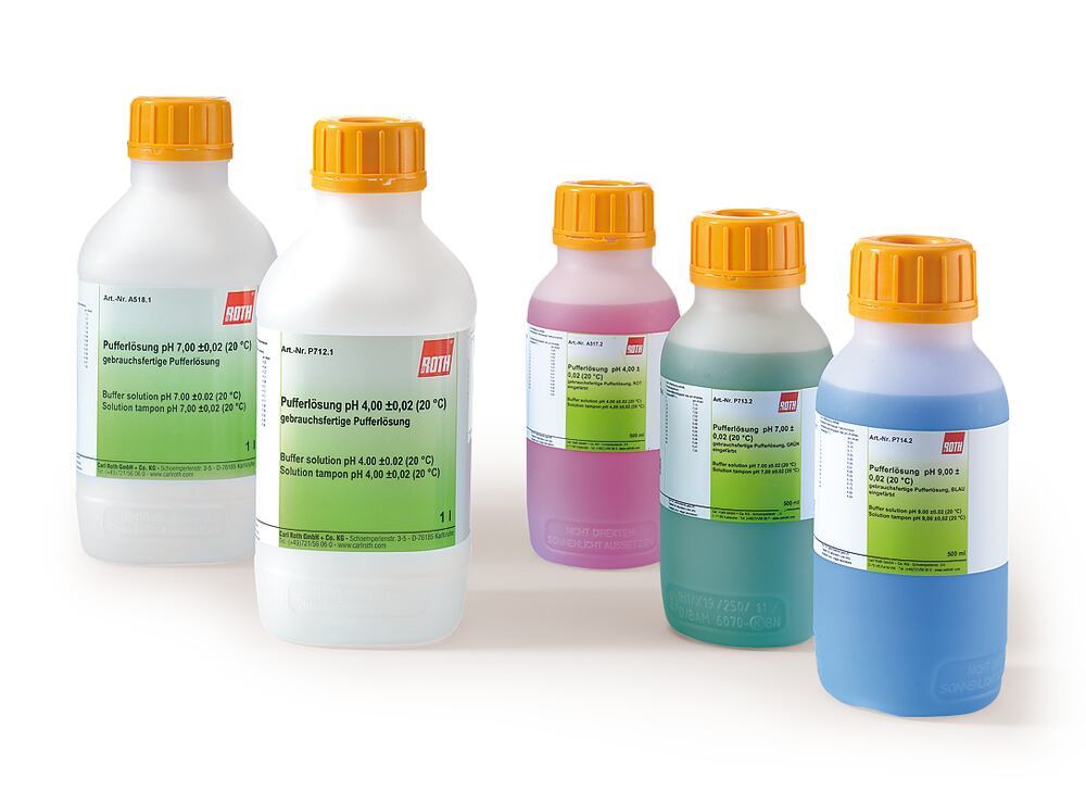Buffer solution pH 9.00 ±0.01 (20 °C), ROTI®Calipure ready to use, 250 ml - Luminix Health