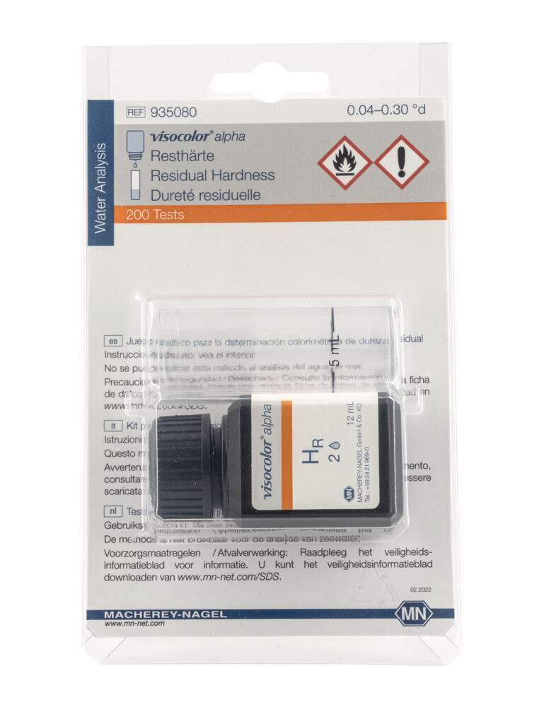 VISOCOLOR® alpha test kit, rest hardness °d, 1 unit(s) - Luminix Health