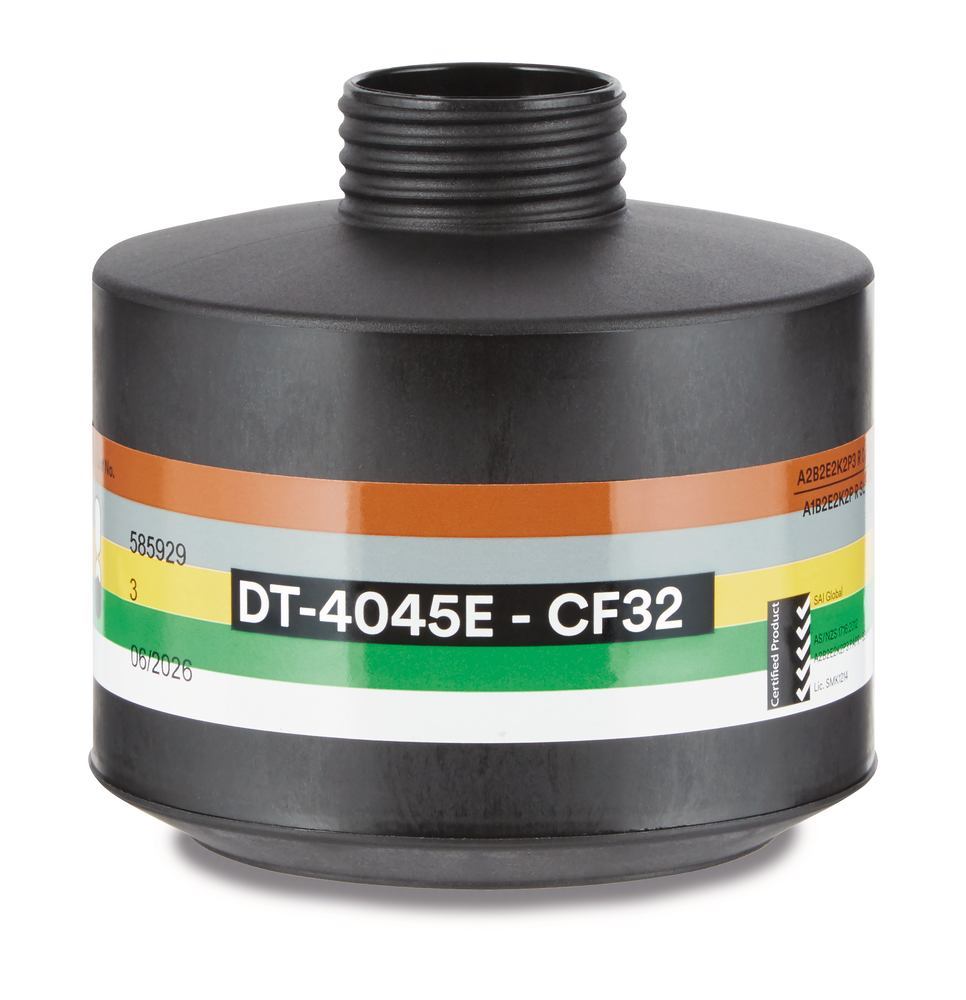DT-4045E respiratory filter, brown/grey, yellow/green/white, Typ A2B2E2K2-P3 - Luminix Health