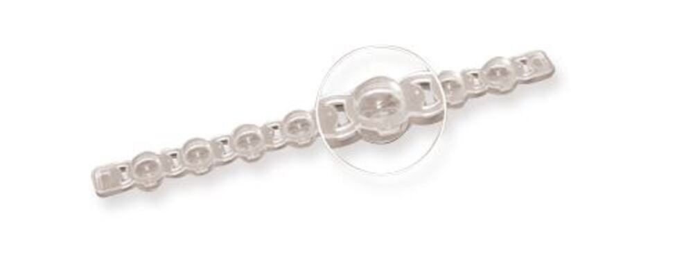 Image of 8 cap strips, convex