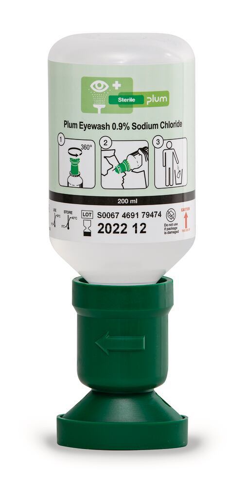 Disposable eye wash bottle, 200 ml, for one eye, Density (D) 1,002 g/cm³ - Luminix Health