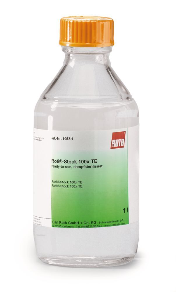 ROTI®Stock 100x TE, BioScience-Grade, ready-to-use, steam sterilised, 1 l, glass - Luminix Health