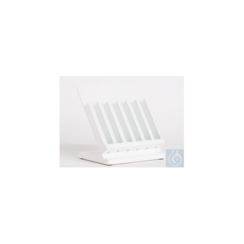 Image of Hydrometer Rack width 205mm,, for 6 hydrometers up to 30mm diam., solid PVC - Luminix Health