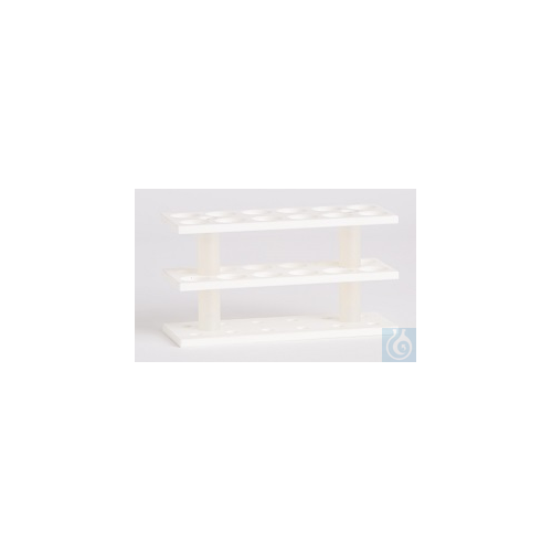 Butyrometer rack for 12 butyrometers 2 rows,, (WxHxT) 224x160x80 mm, holes 26 mm - Luminix Health