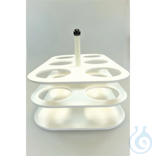 Image of Insert frame for 6 pieces 500 ml Schott Duran bottles for E19 water bath - Luminix Health