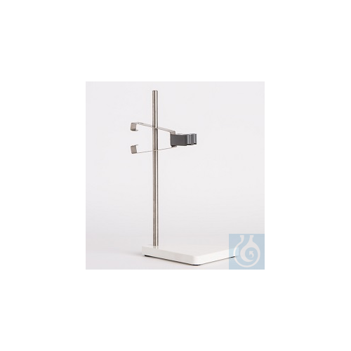 Image of Electrode Stand, solid PVC white, rod height 300mm, incl. Electrode clamp - Luminix Health