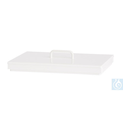 Image of Flat lid PP white, with handle, for E10 - Luminix Health