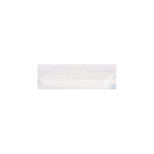 Image of Flat lid PP white, with handle, for E12 - Luminix Health