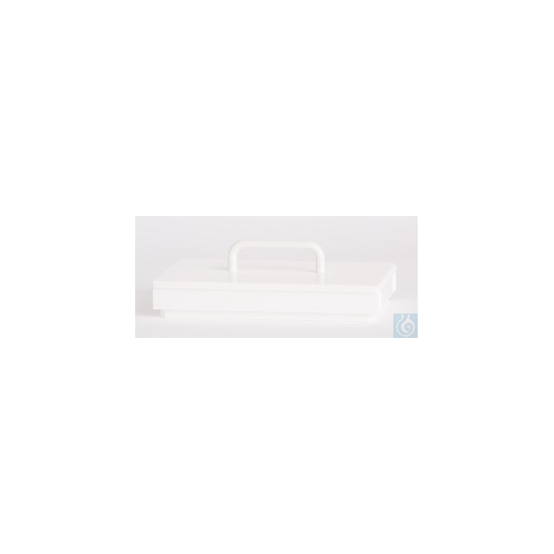 Image of Flat lid PP white, with handle, for E5 - Luminix Health