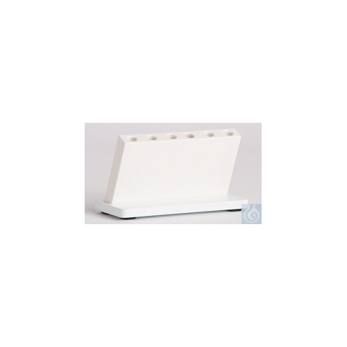 Inoculation Loop Rack, Slanted for 6 Kolle Holders, Base size 140x70 mm, bores - Luminix Health