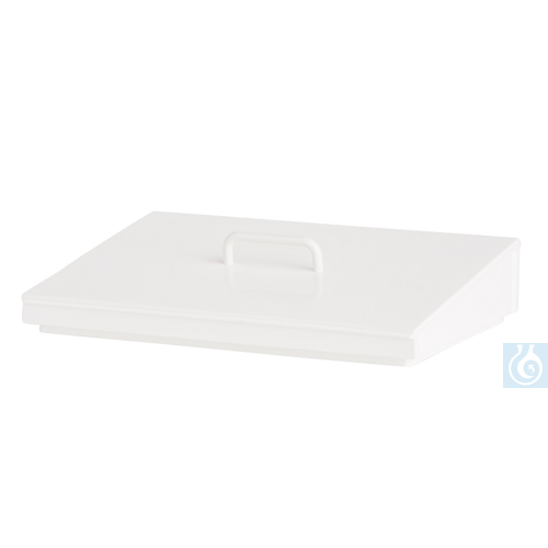 Image of Slant lid PP white, with handle, for E12 - Luminix Health