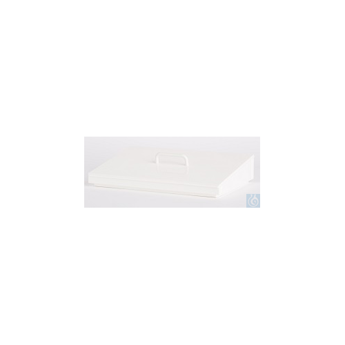 Image of Slant lid PP white, with handle, for E19 - Luminix Health