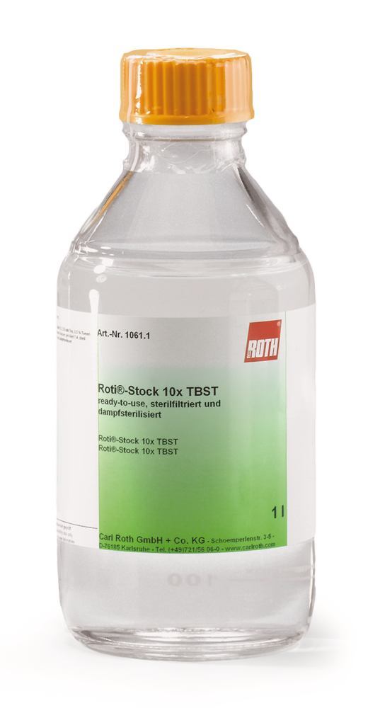 ROTI®Stock 10x TBST, BioScience-Grade, ready-to-use, filtered, steam sterilised - Luminix Health