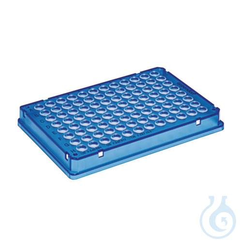 Image of 25 PCR plate 96,blau skirted