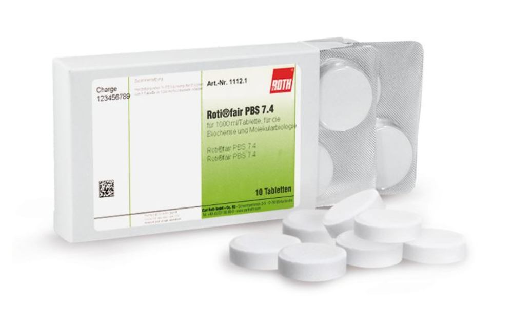 ROTI®fair PBS 7.4, for 200 ml / tablet, 100 unit(s), plastic - Luminix Health