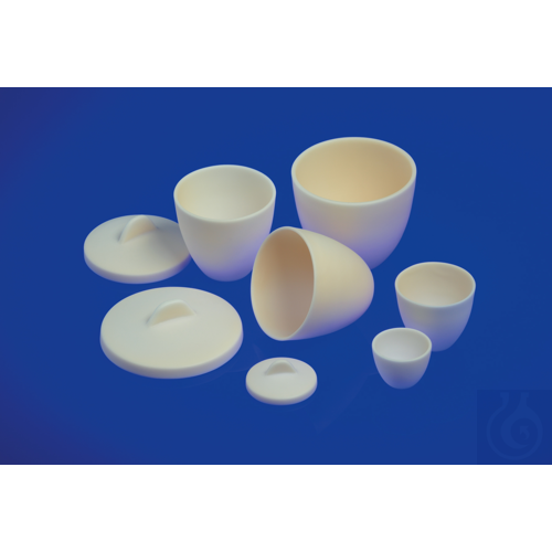 Image of Crucible, Alsint 99,7 conical, squat form Size 00 B upper OD Ø 30 mm lower OD Ø - Luminix Health
