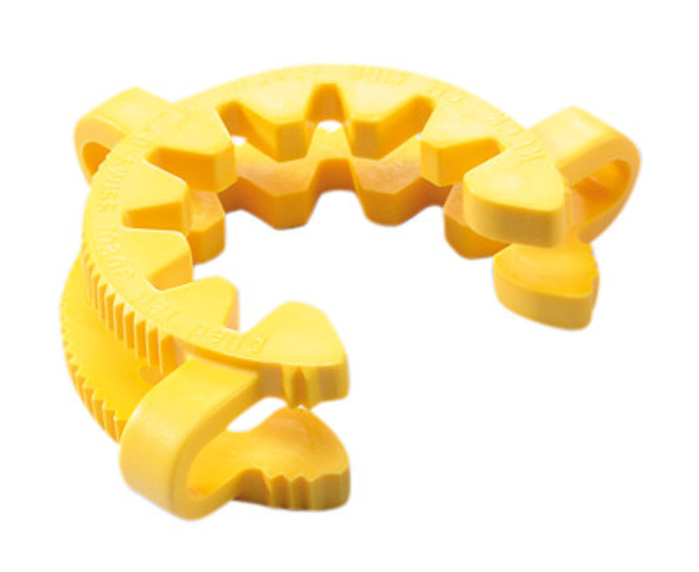 Conical joint clips, POM, yellow, f. standard ground joint 14, 10 unit(s) - Luminix Health