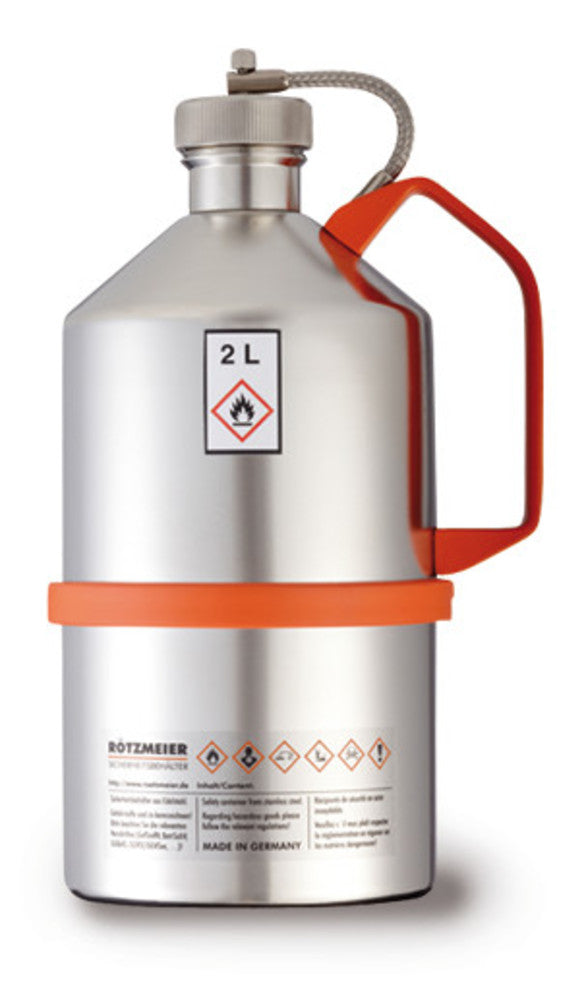 Safety laboratory canister, Stainless steel, with screw cap, 0.5 l, 1 unit(s) - Luminix Health