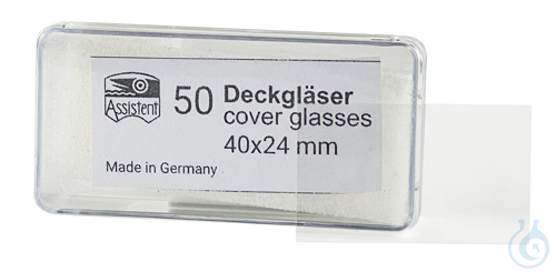 Cover glasses, selected thickness 22 x 22 mm