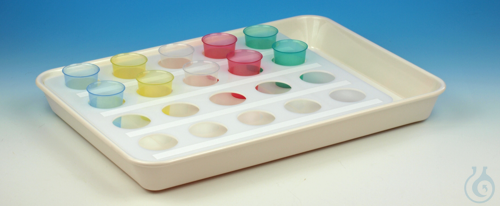 Medicine tray of melamine, with Plexiglas® rack - Luminix Health
