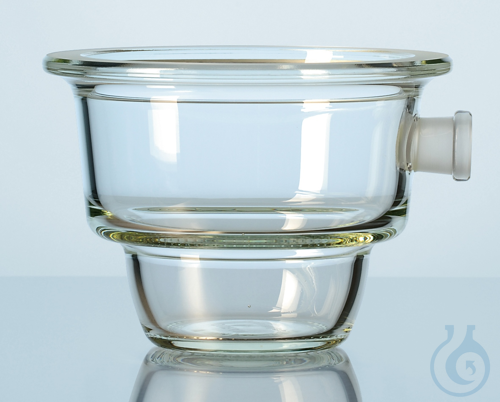 Desiccators, borosilicate glass 3.3 with cover with knob and side tube 15 cm - Luminix Health