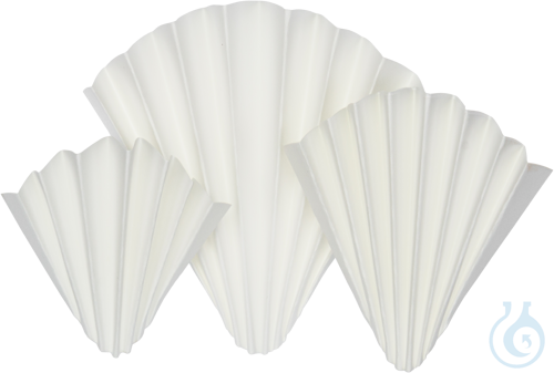Filter paper folded for qualitative analyses ca. 125 mm Ø