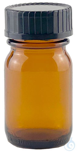 Bottles, wide neck, with thread and screw cap amber glass GL 75 ml 40