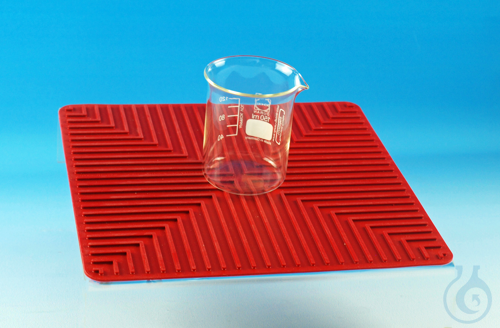 Lab mats of silicone, red or black black 350 x 350 mm - Luminix Health