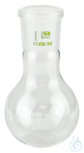 Flat bottom flasks, borosilicate glass 3.3, with standard ground joint, without