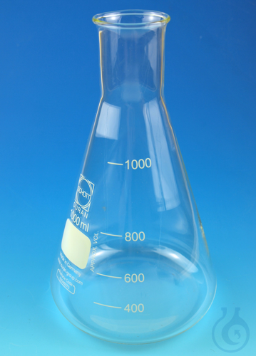 Image of Erlenmeyer flasks, narrow neck, Duran®, with scale 5000 ml - Luminix Health