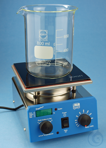 Magnetic stirrers with heating plate of CERAN®, fully electronic speed and - Luminix Health