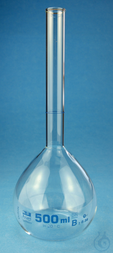 Image of Volumetric flasks, borosilicate glass 3.3, with rim standard type 3000 ml - Luminix Health