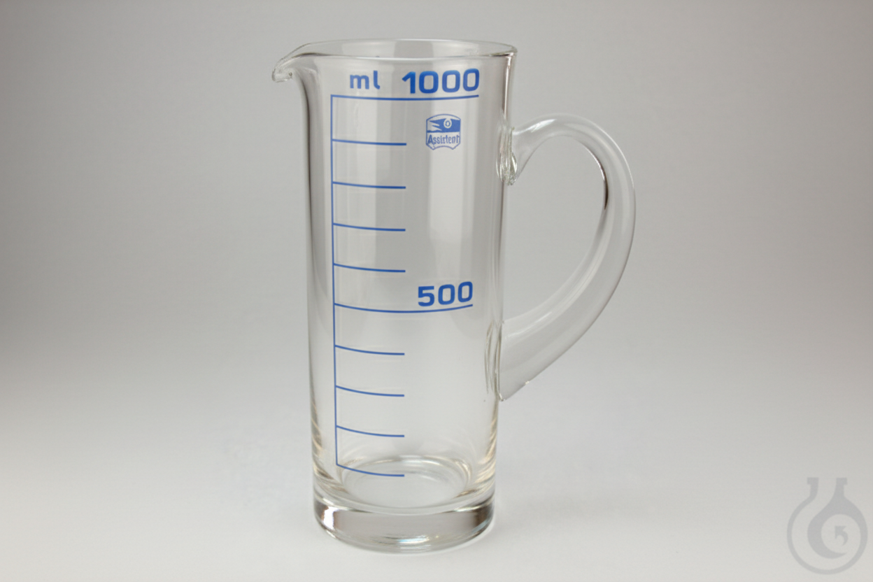 Measuring jugs of glass, with scale 1 Liter - Luminix Health