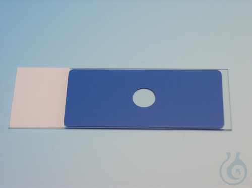 Image of Immunofluorescent printed slides blue coated, one circle ca. 8 mm Ø - Luminix Health