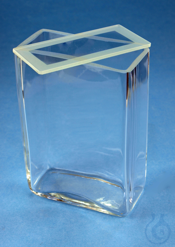 Specimen jars, clear glass, with ground cover plate H L B ca. 200 140 140 - Luminix Health