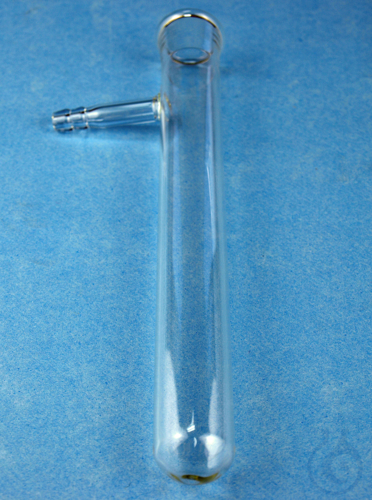 Test tube with moulded socket, unground with side tube ca. 180 x 20 mm Ø - Luminix Health