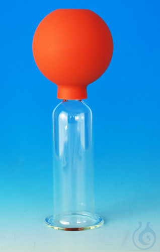 Massage cupping glasses, approx. 5 cm Ø, height 11 cm, CE with olive and bulb of - Luminix Health