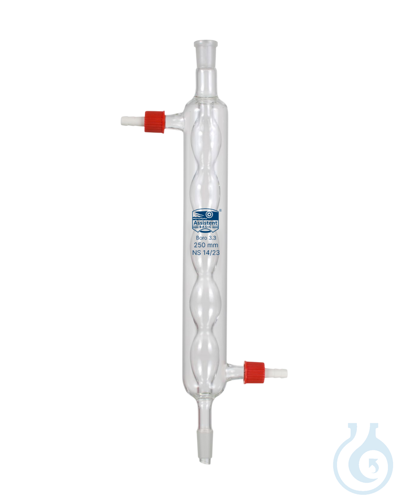 Condensers, allihn, interchangeable inner and outer joint, with PP screw