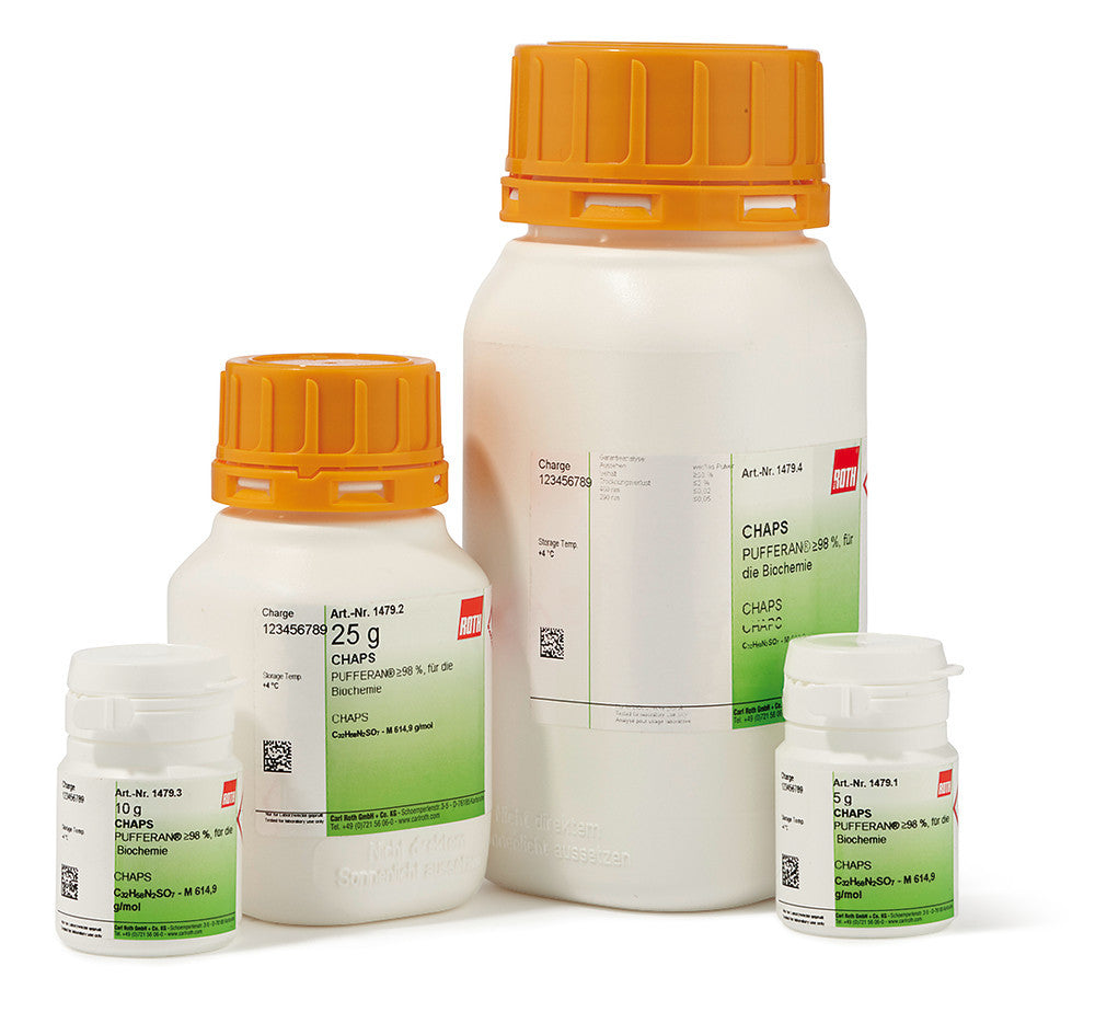 CHAPS, PUFFERAN®, min. 98 %, for biochemistry, 5 g, plastic - Luminix Health