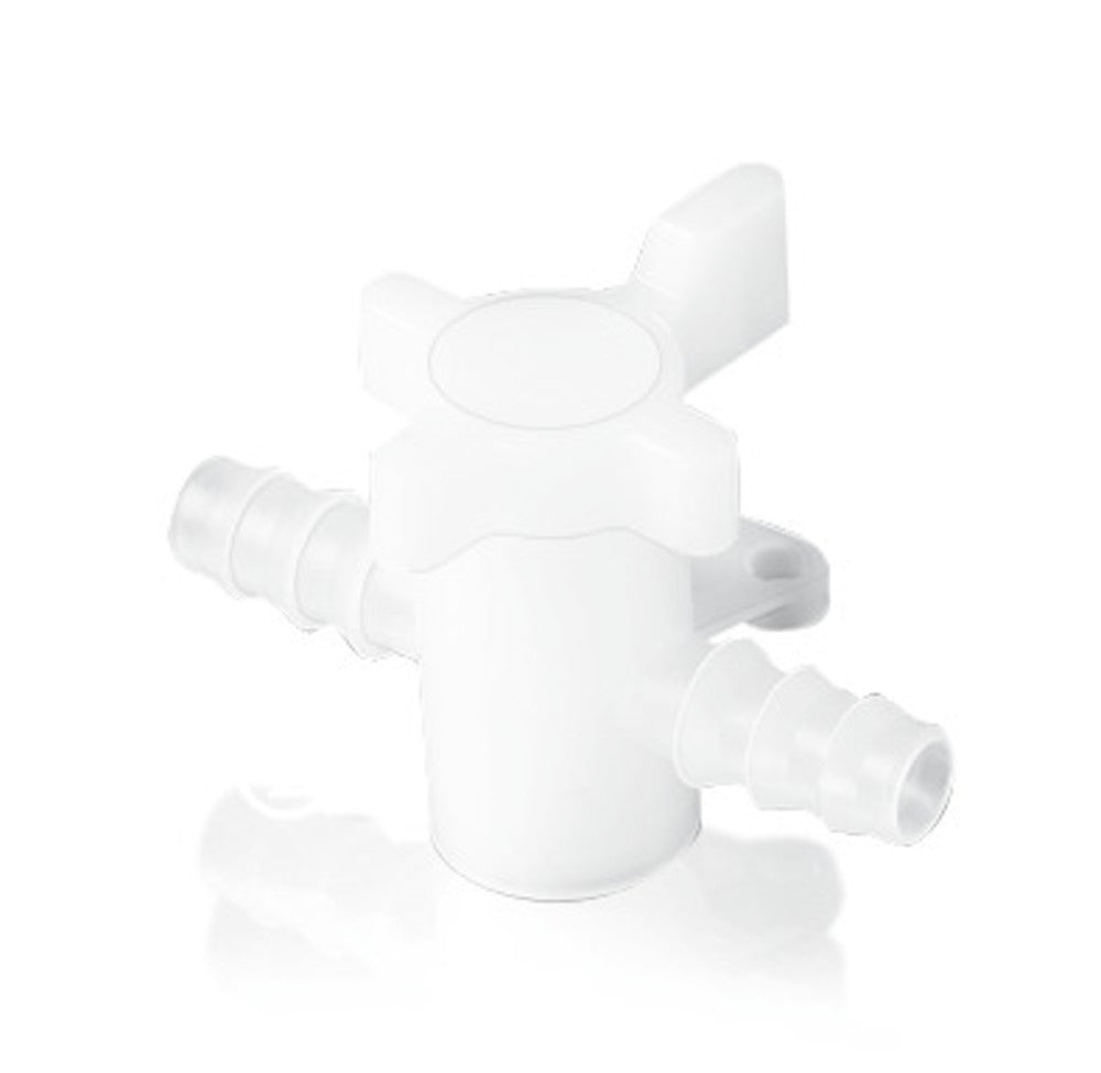 Rotilabo®-2-way valve, PVDF, for hoses with inner Ø 5-7 mm, 1 unit(s) - Luminix Health